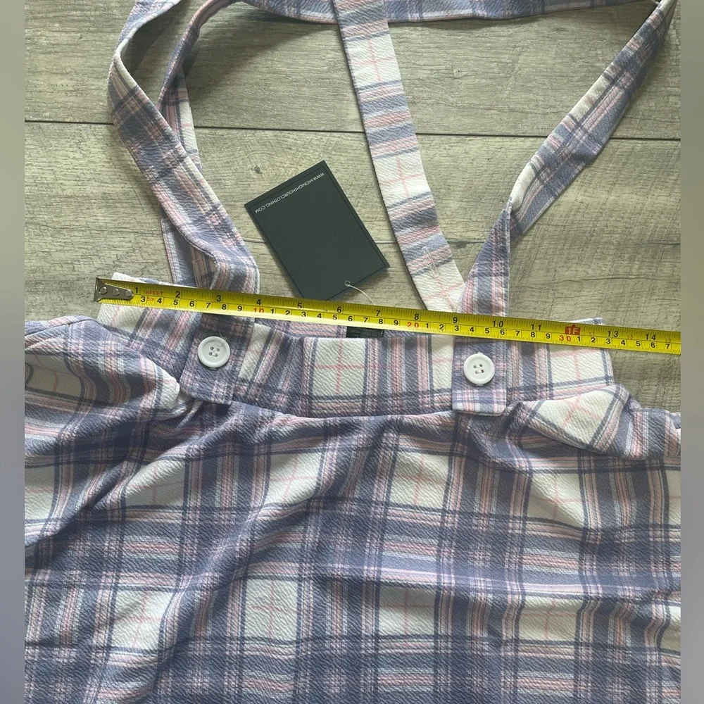 Her Universe Pink & Purple Plaid Lace Suspender Skirt